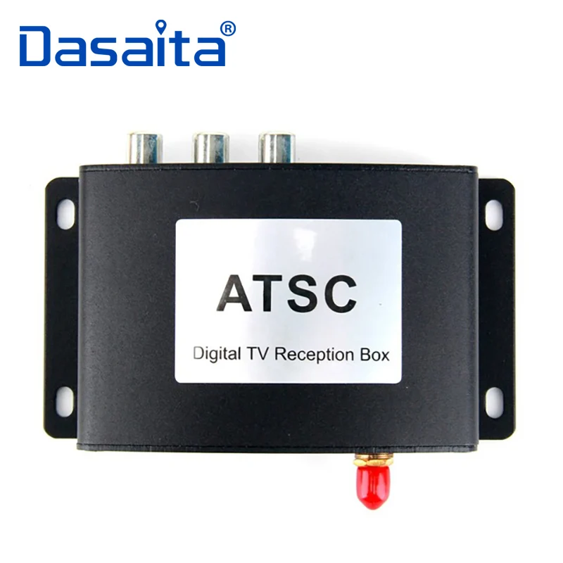Высокая скорость HD автомобильный тв тюнер мобильный DVB-T T2 MPEG-4 цифровой ТВ приемник коробка для России Европейский с двумя антеннами - Название цвета: ATSC for USA