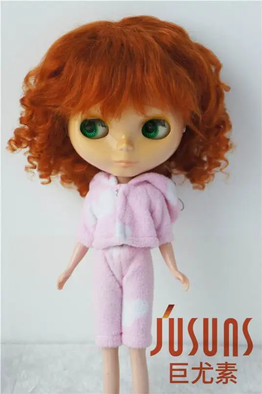 JD012 довольно курчавый BJD парик для куклы мохеровый в Размер 10-11 дюймов Блит кукла