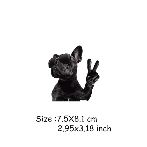 DZ473-S DIY нашивки в виде животных модная одежда наклейки теплопередача железные нашивки для футболок платья стираемые наклейки лиса собака патч - Цвет: DZ473-S
