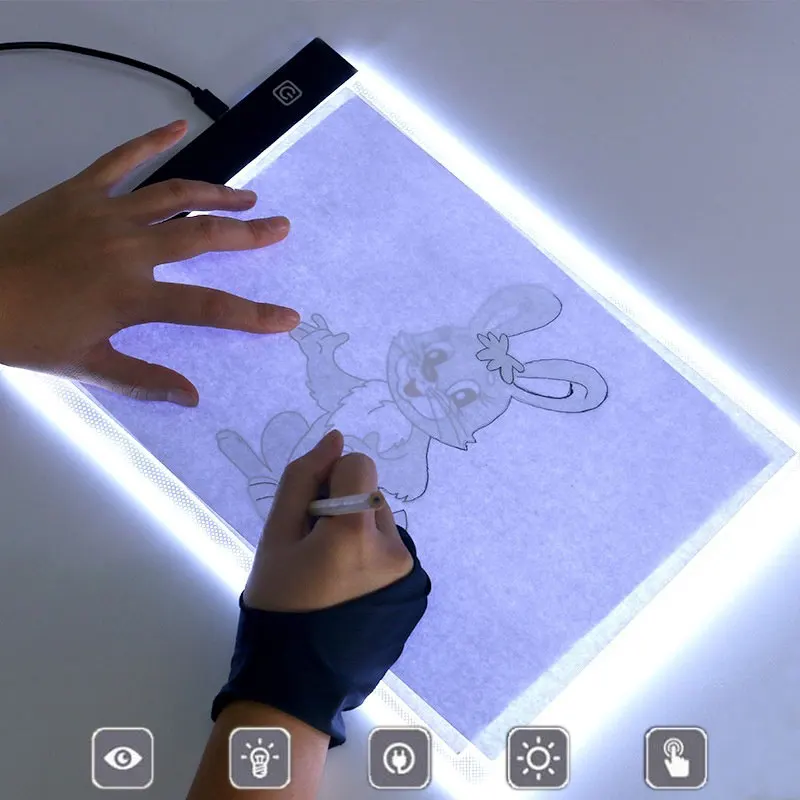 Ультра тонкий A5 LED 2D планшет для рисования цифровой графический три этапа