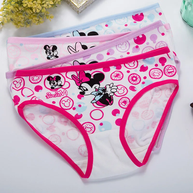 4 шт./партия модные детские трусики трусы для девочек милые с рисунками детское