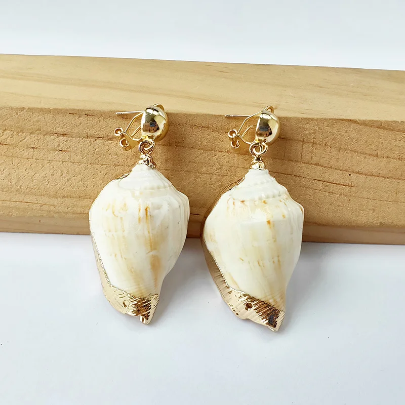 

5Pairs New arrival Nature shell conch Dangle Earrings For Women Gold Elegant Earring ER875