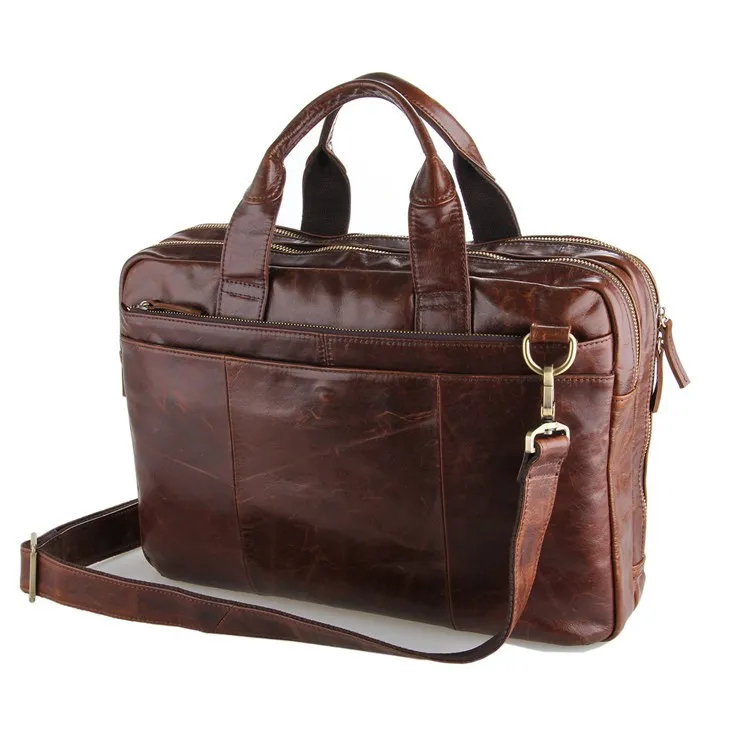 Brown J.M.D кожаная мужская коричневая сумка для ноутбука сумка портфель мессенджер 5 шт./лот 7092-2C - Цвет: Brown