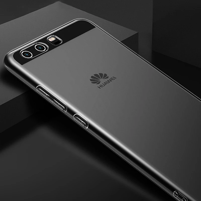 Чехлы на заднюю панель телефона для Huawei P10 / Lite Plus силиконовый тонкий прозрачный