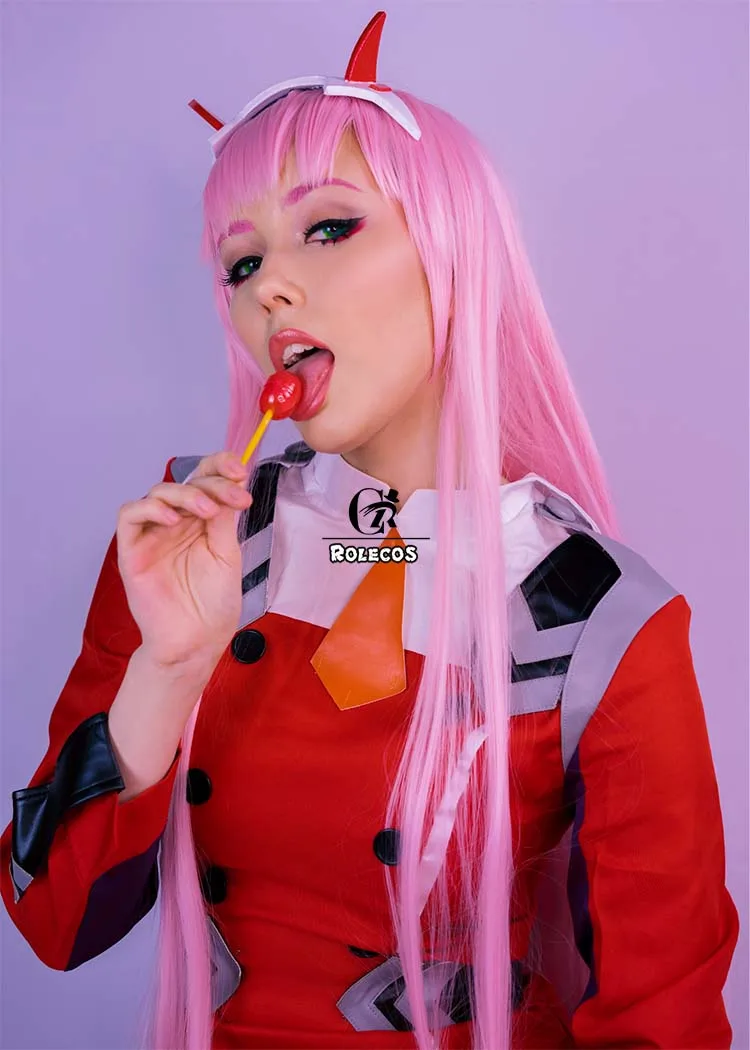 ROLECOS игра Дарлинг ноль два Косплей Костюм Платье Дарлинг в the FRANXX 02 Косплей Костюм женский для косплея сексуальное платье повязка на голову