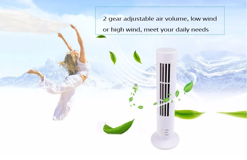 USB leafless вентилятор мини башня Электрический вентилятор вертикальный кондиционер вентилятор Настольный холодный вентилятор