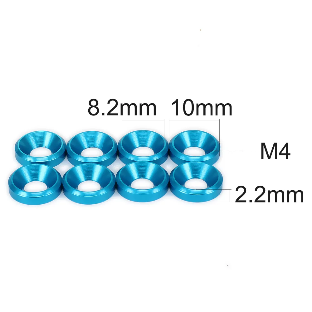 8 шт. m4 алюминиевый сплав плоский шестигранник гнездо винтовая прокладка шайба RC