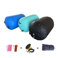 Inflatable Air Roller Gymnastics Air Barrel for Exercise Training with Electric Pump Small Gymnastic Cylinder Gym Mat