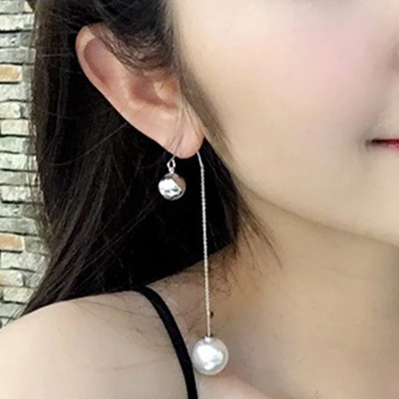 Женские асимметричные серьги подвески с искусственным жемчугом|pendant earrings|earrings