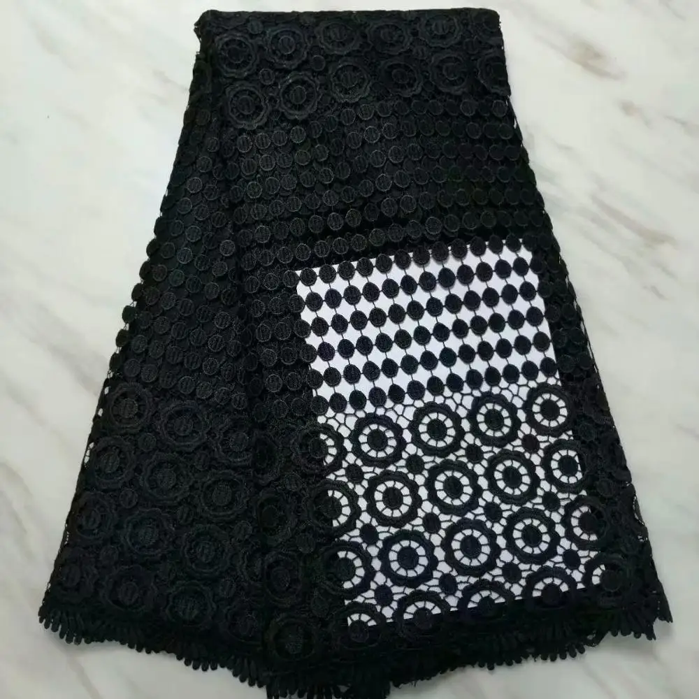 2019 африканская Полиэстеровая гипюрная кружевная ткань в нигерийском стиле