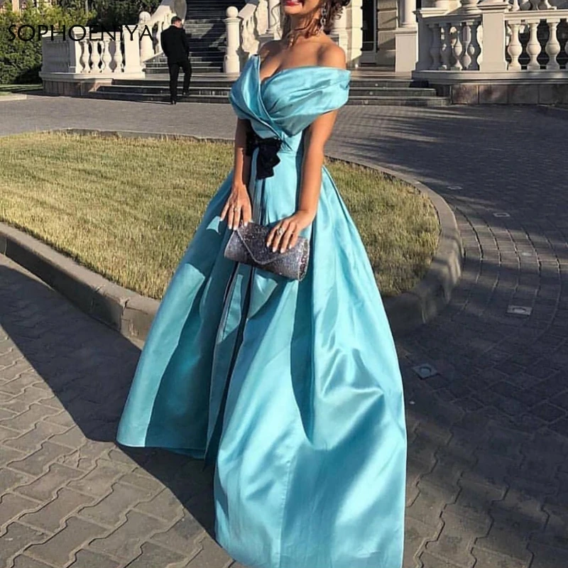 

New Arrival Taffeta V Neck Formal dress Party Vestidos de noche Long evening dresses Plus size suknia wieczorowa