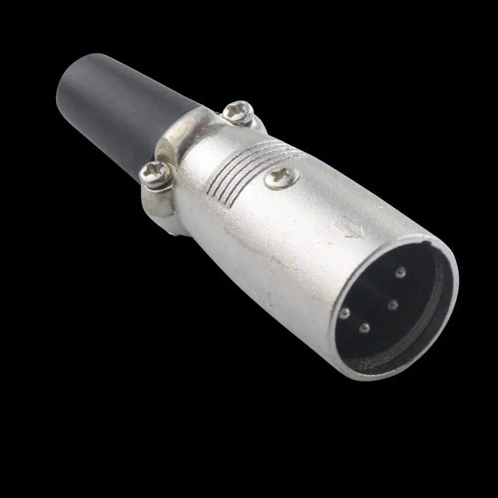 Никель покрытием 4 pin Mini XLR Мужской Аудио разъем для подключения микрофона