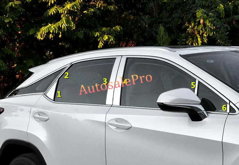 Для LEXUS RX200t RX450h 2016 12 шт домшаняя Центральная колонна отделка подоконника хром |