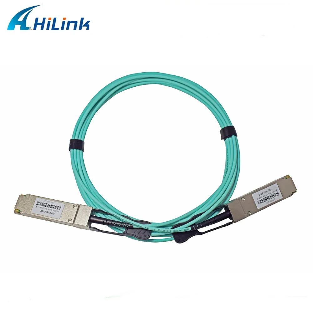 Бесплатная доставка: HiLinkTech 40G QSFP AOC активный оптический кабель OM3 5 м 1 3 7