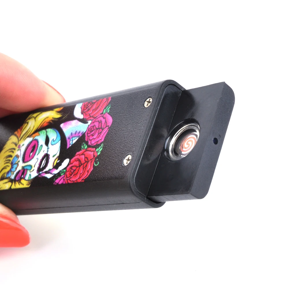 Креативная маленькая перезаряжаемая USB Зажигалка ветрозащитная Электронная