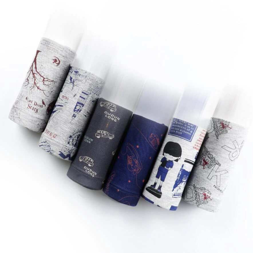 4 шт./партия Мужские дышащие трусики хлопковое нижнее белье мягкие мужские трусы