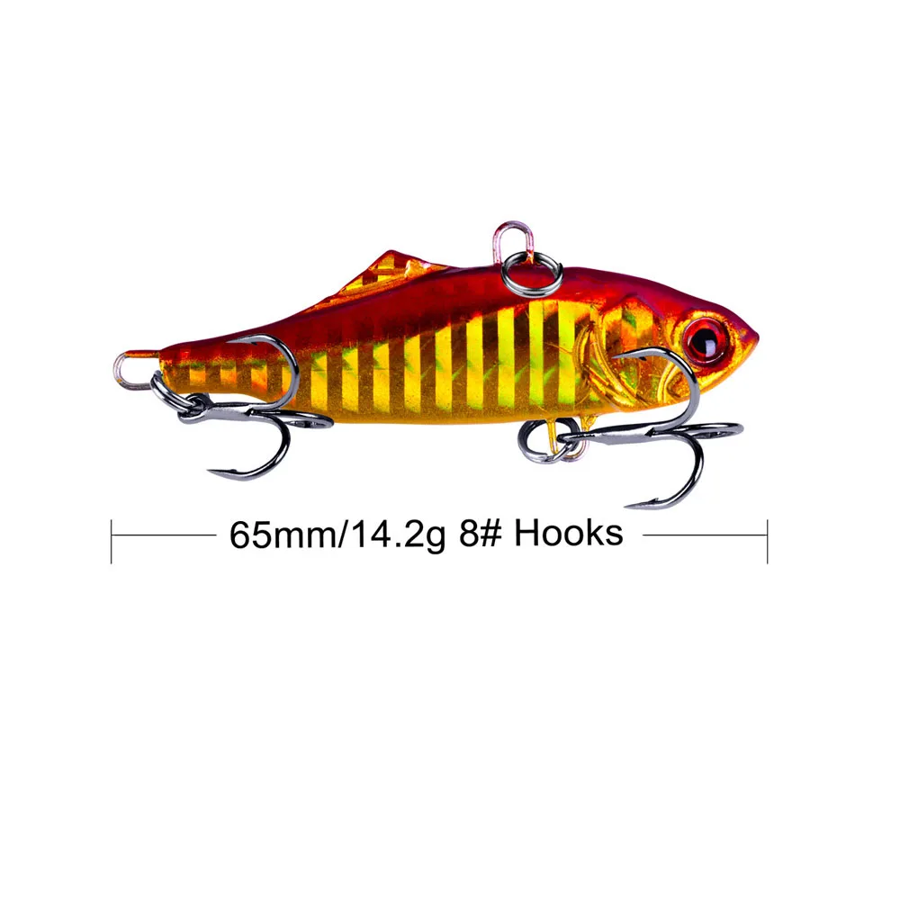 1Pcs 6cm 14g Winter Fishing Lures Plastic VIB Hard Bait Lead Inside Vibration Tackle Wobbler Lure | Спорт и развлечения