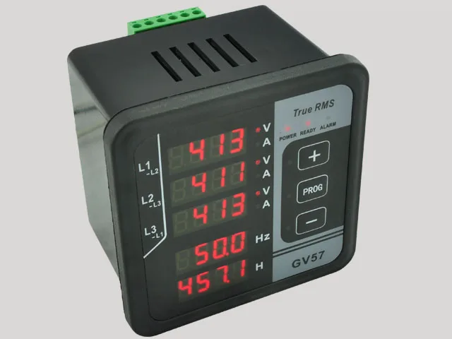 

GV57 digital meter for three phase voltage current frequency time