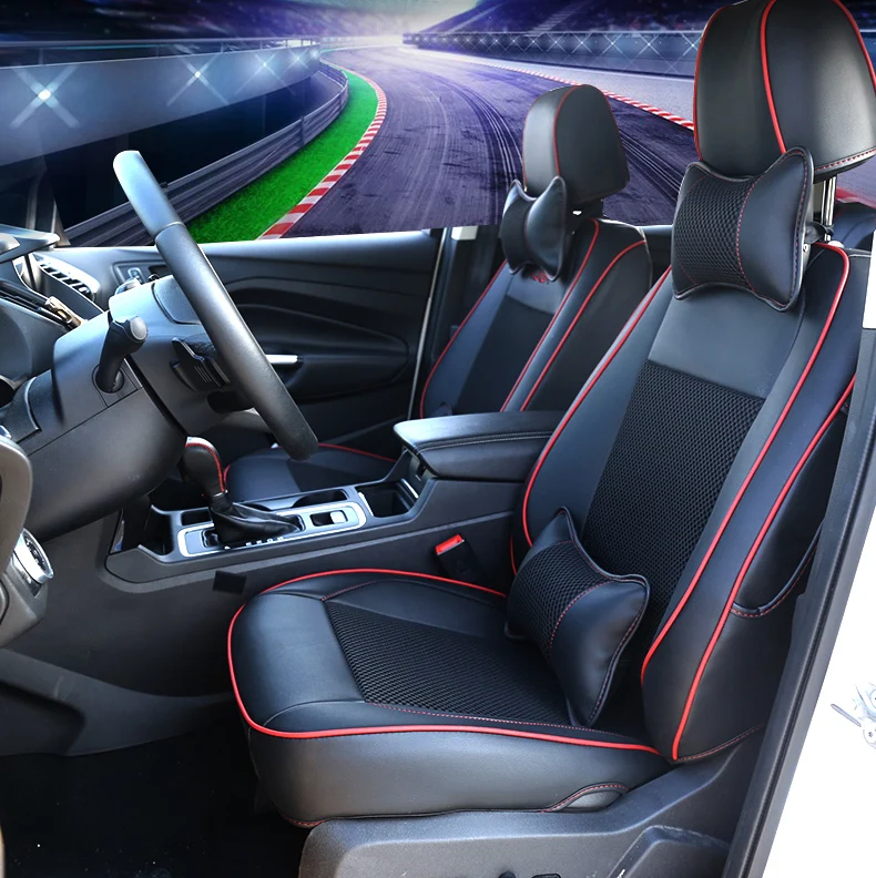 Lsrtw2017 роскошные кожаные подушки сиденья автомобиля коврик для Ford Kuga Escape