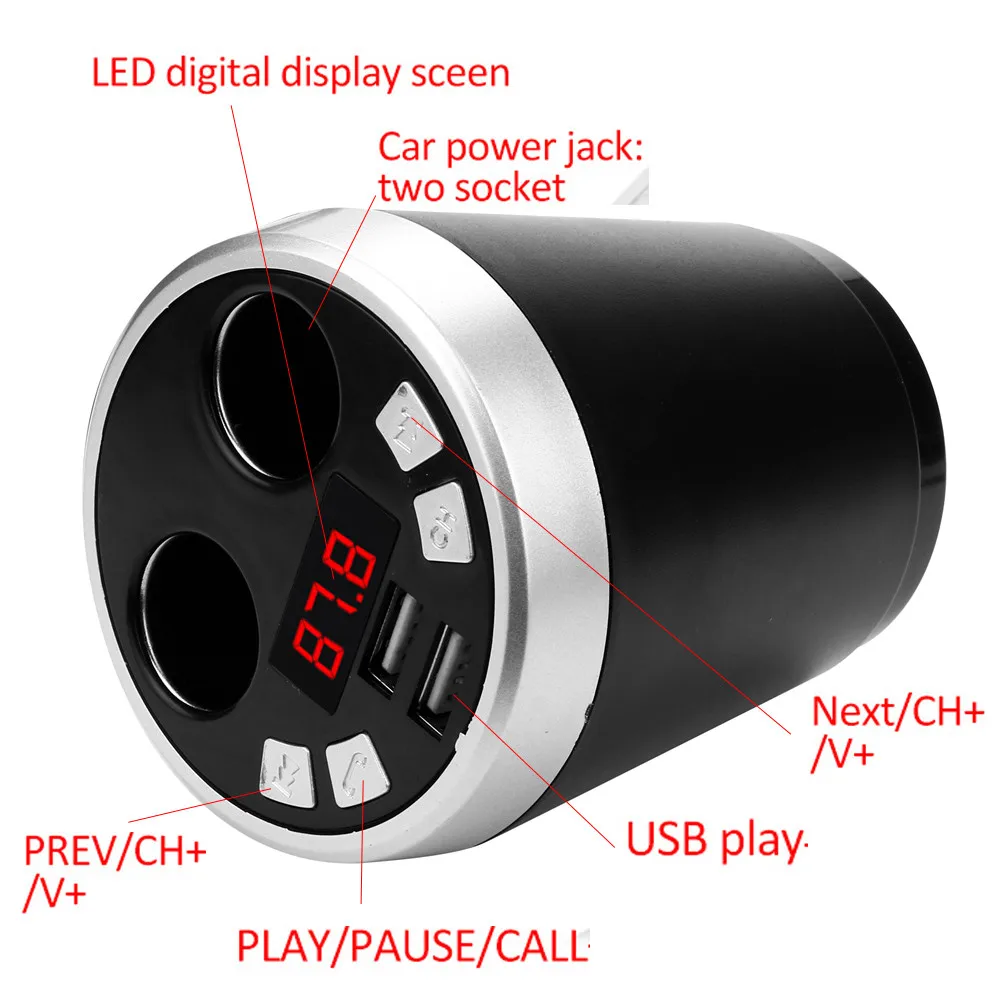 2019 Многофункциональный Bluetooth fm-передатчик Автомобильный MP3-плеер автомобильный