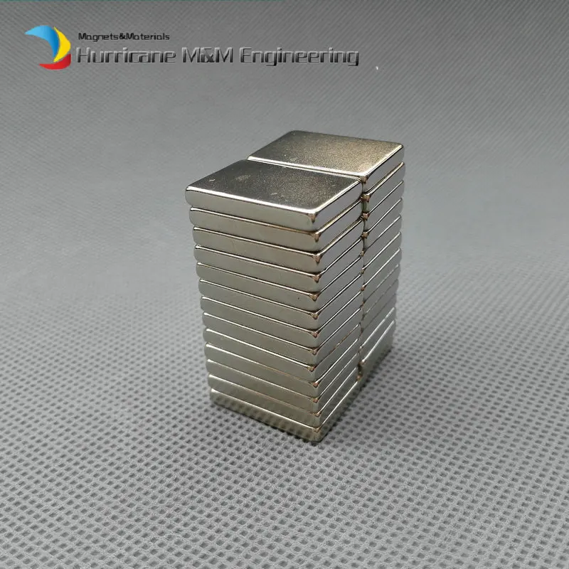 

48 pcs N42 Block 20x15x3 mm Rectangle NdFeB BAR Neodymium Permanent Magnets Rare Earth Magnets