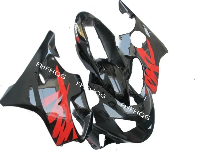 

L36-100% new For HONDA CBR 600 F4 Fairings 1999 2000 black red flames Injection Mold cbr600 f4 99 00 fairing kit