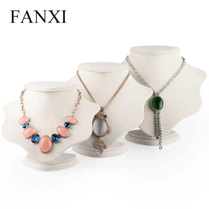 

Женское Ожерелье и подвеска FANXI, модное ювелирное изделие, манекен из МДФ, обернутый в полоску, для магазина, набор аксессуаров