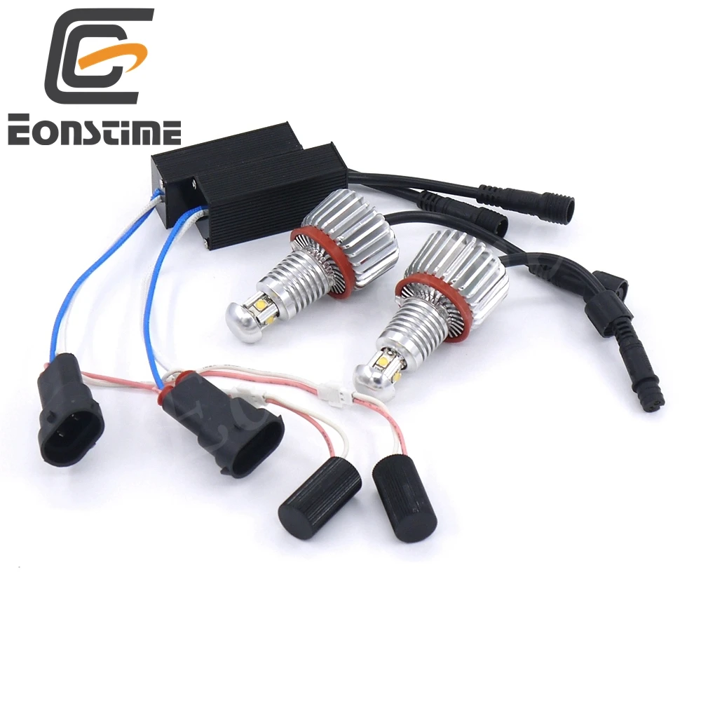 Eonstime 6000k 2 шт. 40 Вт H8 Cree 4LED чипы HID фары ангельские глаза для BMW E60 E61 E63 E70 X5 X6 Z4 E71 E82 E87 E89