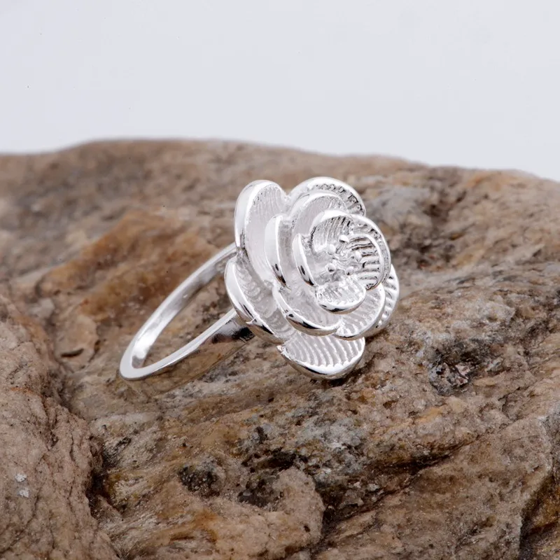 Оптовая продажа посеребренное кольцо 925 модные украшения серебряное FWUINCHH |