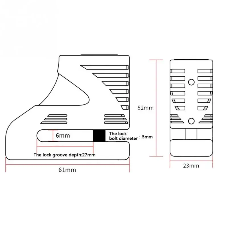 Блокировка дискового тормоза алюминиевый диск из сплава Противоугонная защита