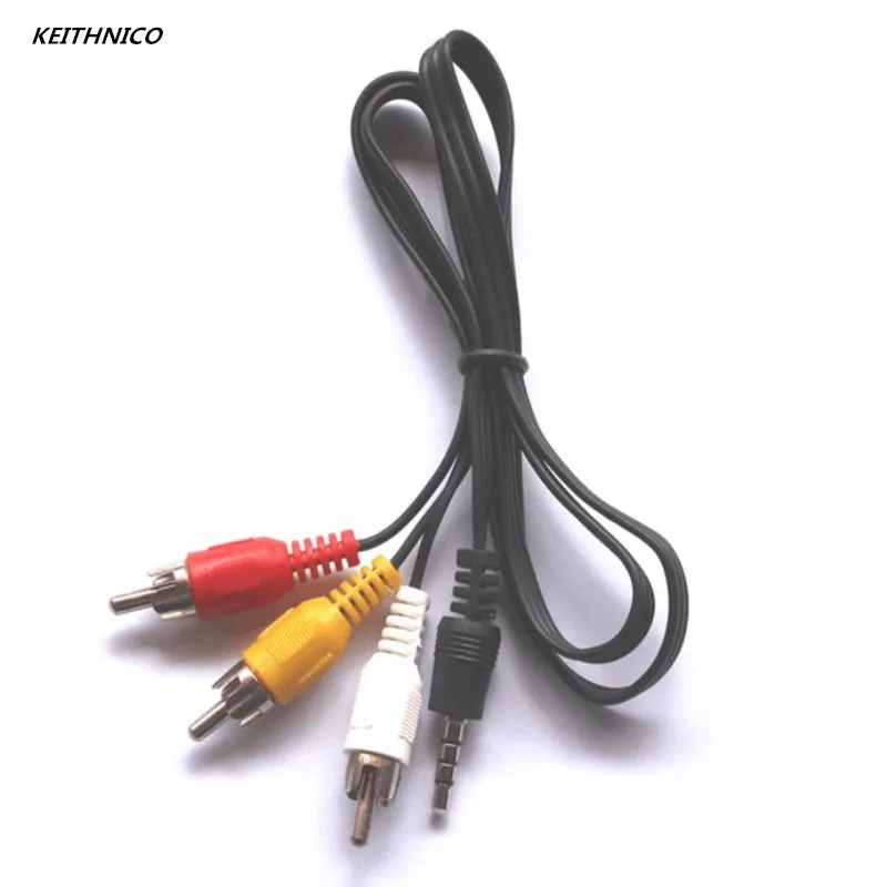 KEITHNICO 1 шт. 3 5 мм штекер на RCA аудио стерео видео конвертер шнур для CD DVD плеера