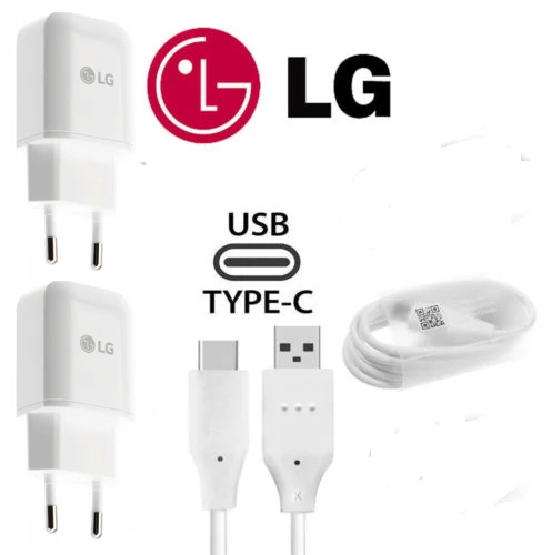 2charger with 1cable Оригинальное зарядное устройство LG G5 с европейской вилкой+ usb-кабель type C для LG Nexus G5 V30 V20 G6 F800 F700 H860N H990N MCS-H05WD - Тип штекера: 2charger with 1cable