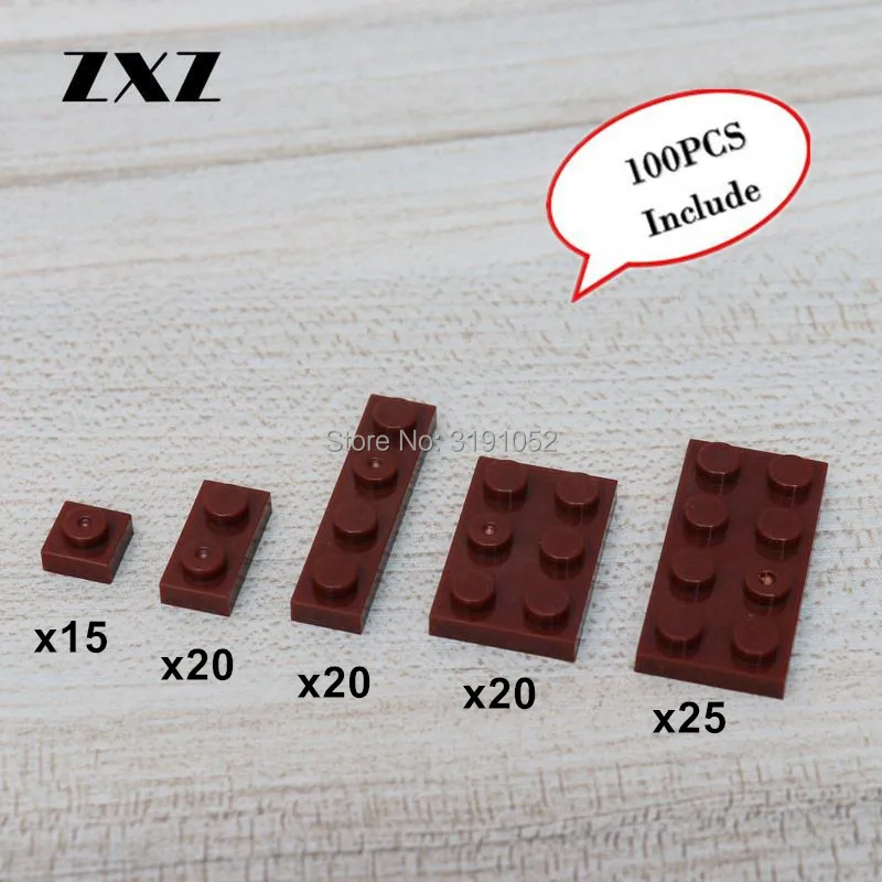 100 шт. Детские обучающие игрушки пластиковые строительные блоки пластинка для