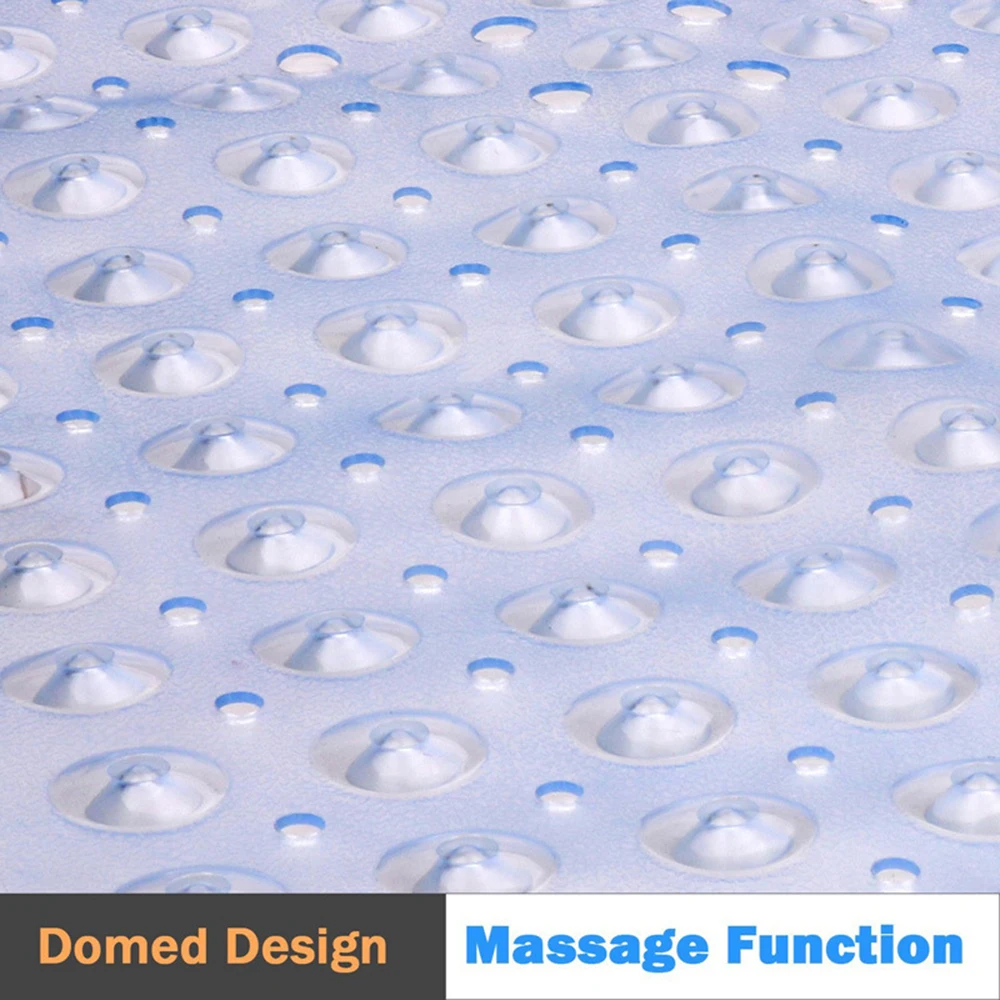 

New PVC Material Rectangle Anti-skid Bath Mat Soft Bathroom Massage Mat Suction Cup Non-slip Bathtub Carpet Bathroom Supply 2019