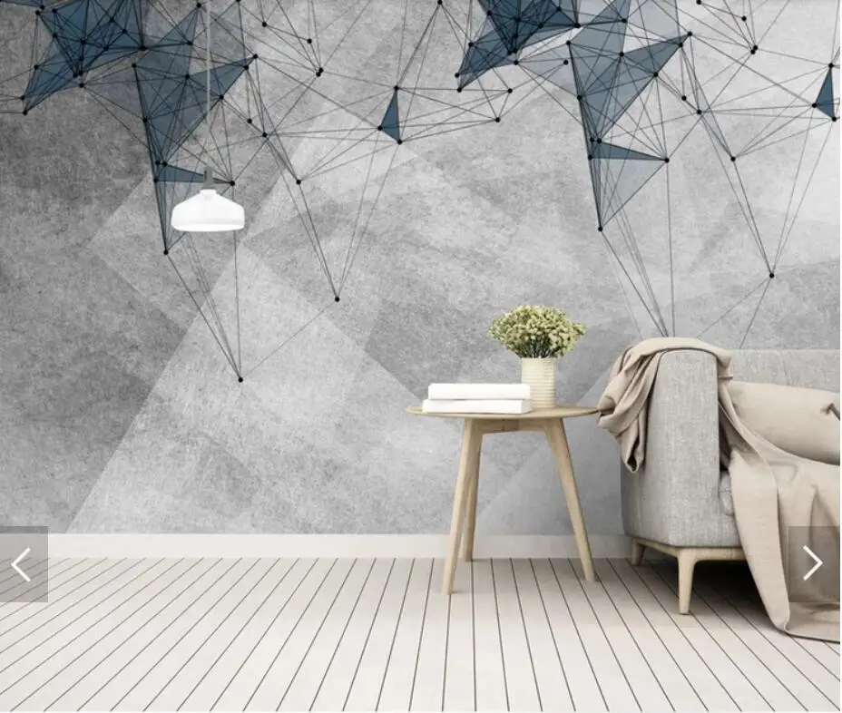 

3D Nordic Abstract Geometric Line Wallpaper Mural for Living Room TV Sofa Backdrop Wall Paper Contact Paper Customize