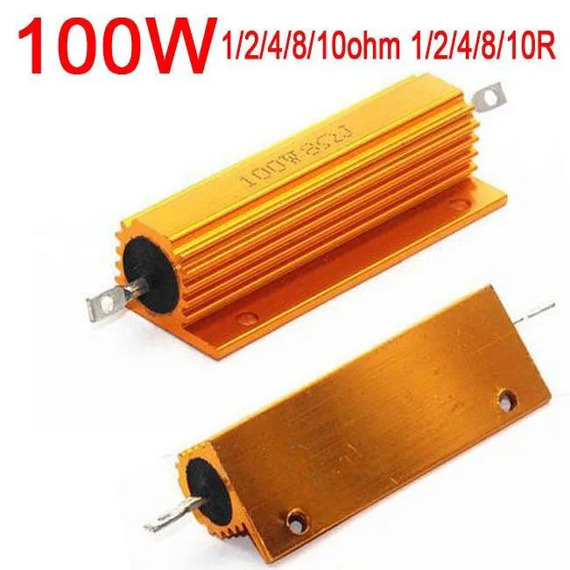 100W Watt 1ohm 1R  2ohm 2R /4 ohm 4R / 8ohm 8R  10ohm 10R Power Metal resistor F / tube amp test dummy Load Amplifier