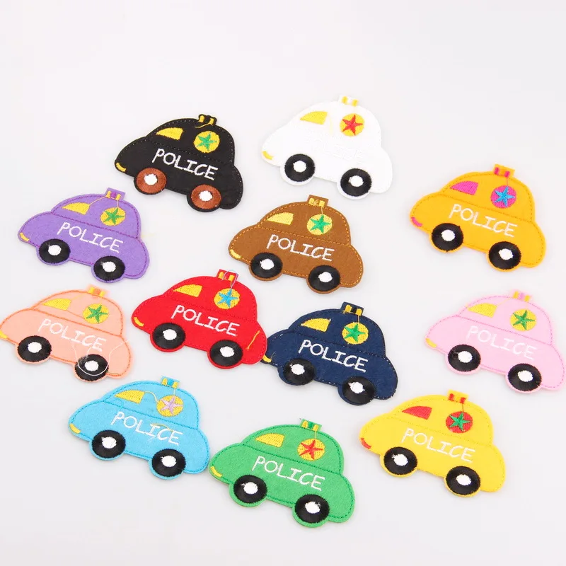 1 шт. разноцветные патчи для полицейской машины утюжок или шьют одежды вышитые