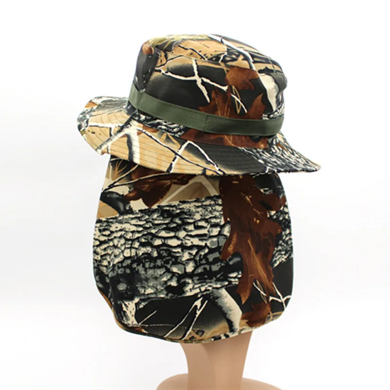 Военная камуфляжная шляпа шляпы рыбалка, рыбак Охота мужчин взрослых сафари Защита от солнца Охотник джунгли горная Кепка