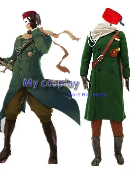 Турецкая Военная Униформа Axis Power Hetalia костюм для косплея мужчин зеленая армейская