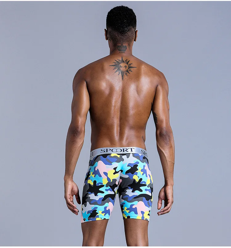 Хлопковые боксеры длинные Ethika Мужское нижнее белье марлевые шорты Боксеры камуфляжные размера плюс боксеры шорты для мужчин трусы Track