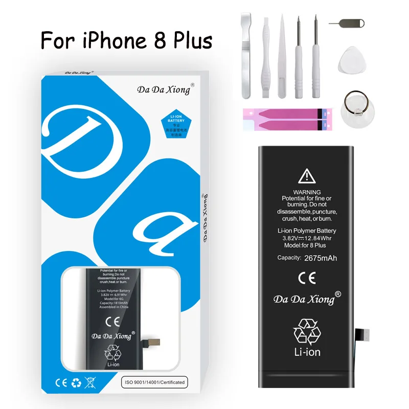 Батарея для iphone 8 plus/8 p/2675 mAh подлинный литий ионный аксессуар мобильного телефона