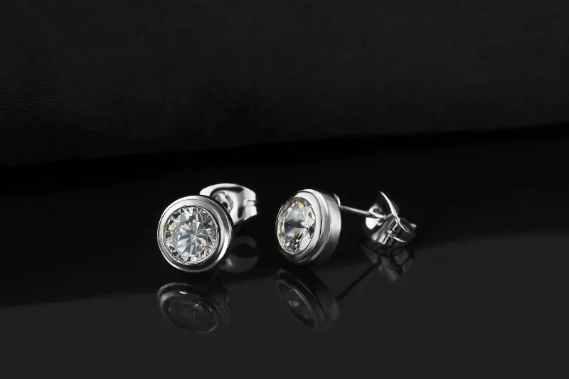 ARILYNNA Classical White Round Austrian Crystal Zinc Alloy Women Female Fashion Stud Earrings Original Jewelry ER7050711 | Украшения и