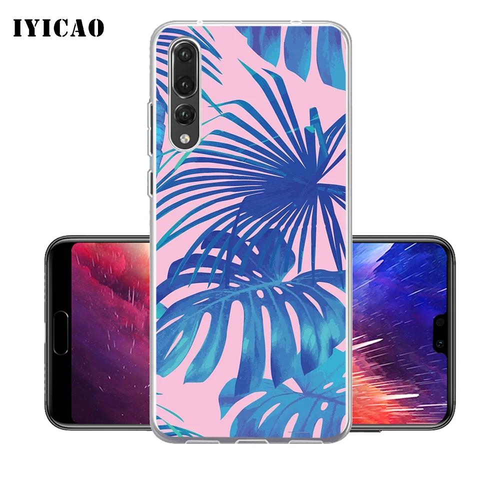 IYICAO Luxury Flamingo Flower Soft Silicone Phone Case for Huawei P30 P20 Pro P10 P9 P8 Lite P Smart TPU Cover | Мобильные телефоны