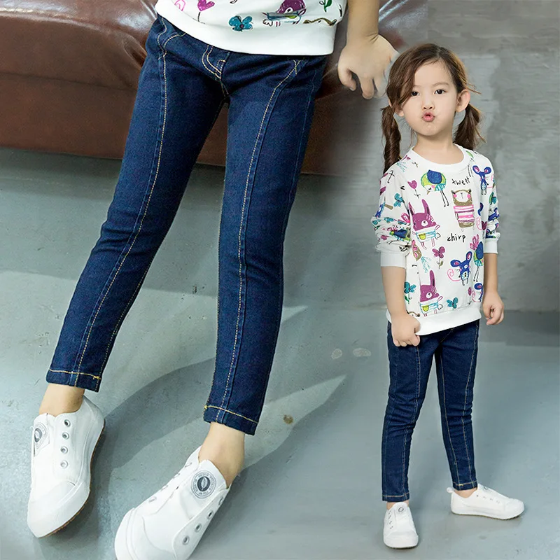 2019 детские джинсы для девочек джинсовые брюки рваные детей|jeans for kids|jeans girlschildren jeans