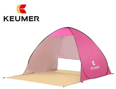 pink tent Автоматический пляжный тент с защитой от ультрафиолетового излучения, всплывающий тент, тент от солнца(быстрая, Россия, Израиль), KEUMER, туристические палатки для кемпинга - Цвет: pink tent