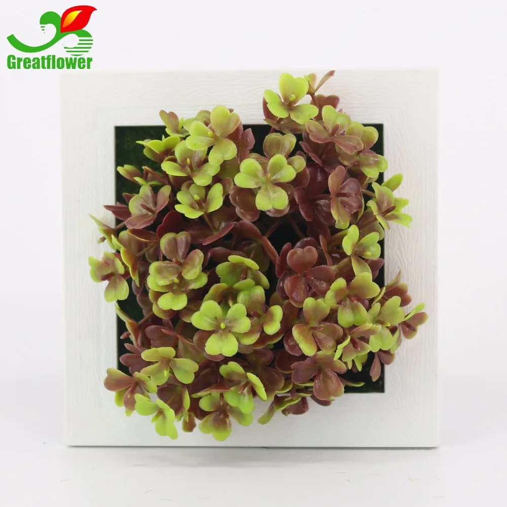Greatflower 1 шт.. креативная 3D искусственная растительная рамка настенная подвесная