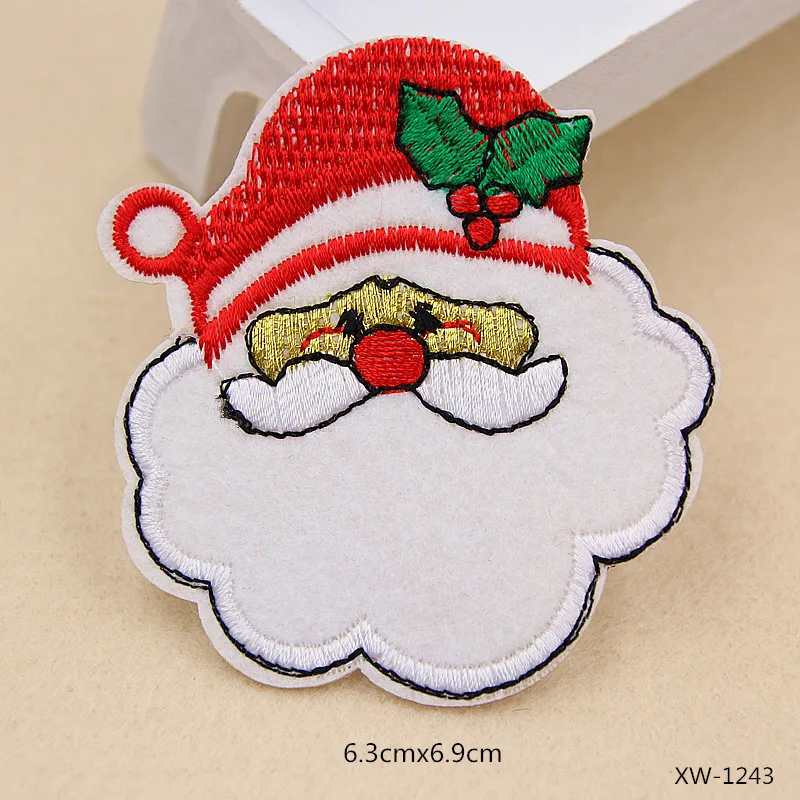 1 шт. рождественские Т-образные нашивки аксессуары для шитья вышивка аппликация