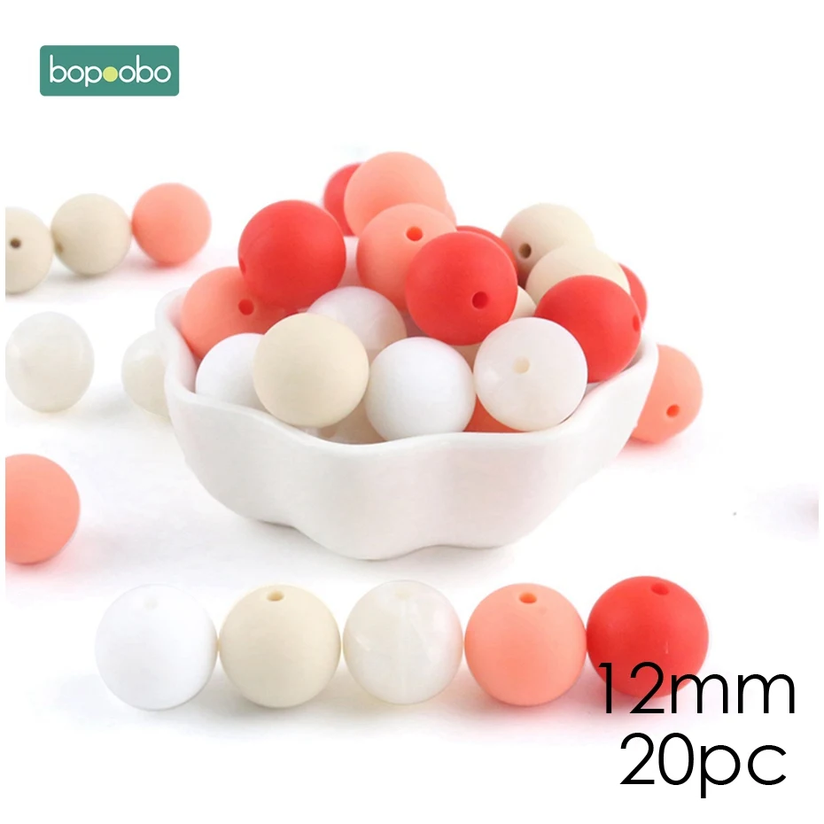 Red Series Bopobo, мини грызунок для собак, силиконовый, 15 мм, прорезыватель, бусины, маленькие грызуны, жемчуг, 0-12 месяцев, силиконовый, единорог, погремушка, детский Прорезыватель - Цвет: Red Series