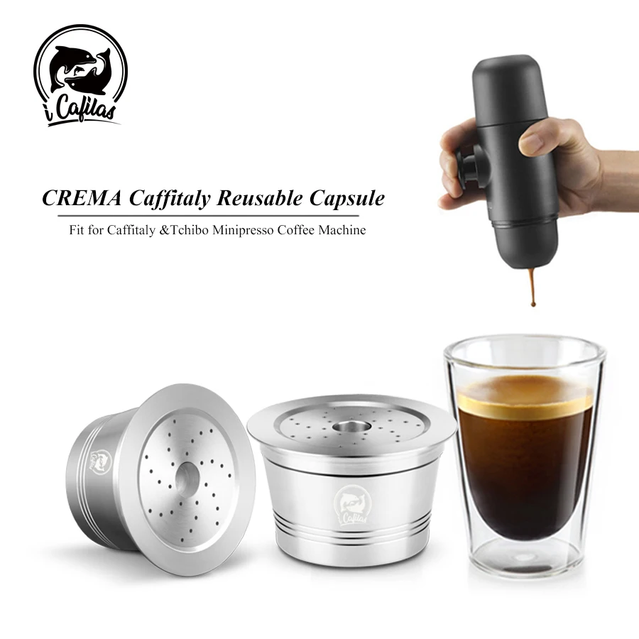 Для кофемашины Caffitaly& Tchibo Cafeteira CA кофе Mahinche многоразовые капсулы из нержавеющей стали капсулы совместимы