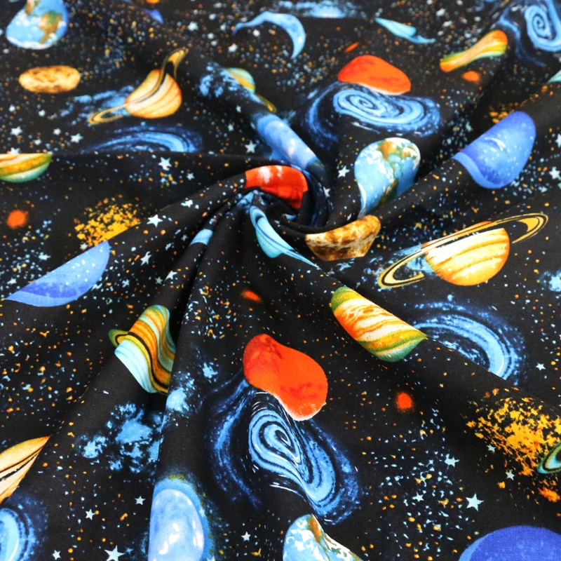 Universe Planet узорная цифровая печать на ткани лоскутный материал Diy хлопок | Дом и сад